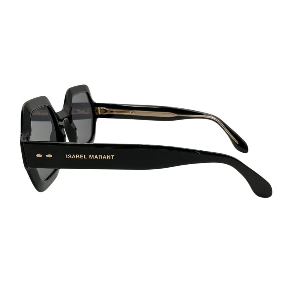 Isabel Marant Sleek Black Hexagon-Frame Acetate Sunglasses - Picture 5 of 9